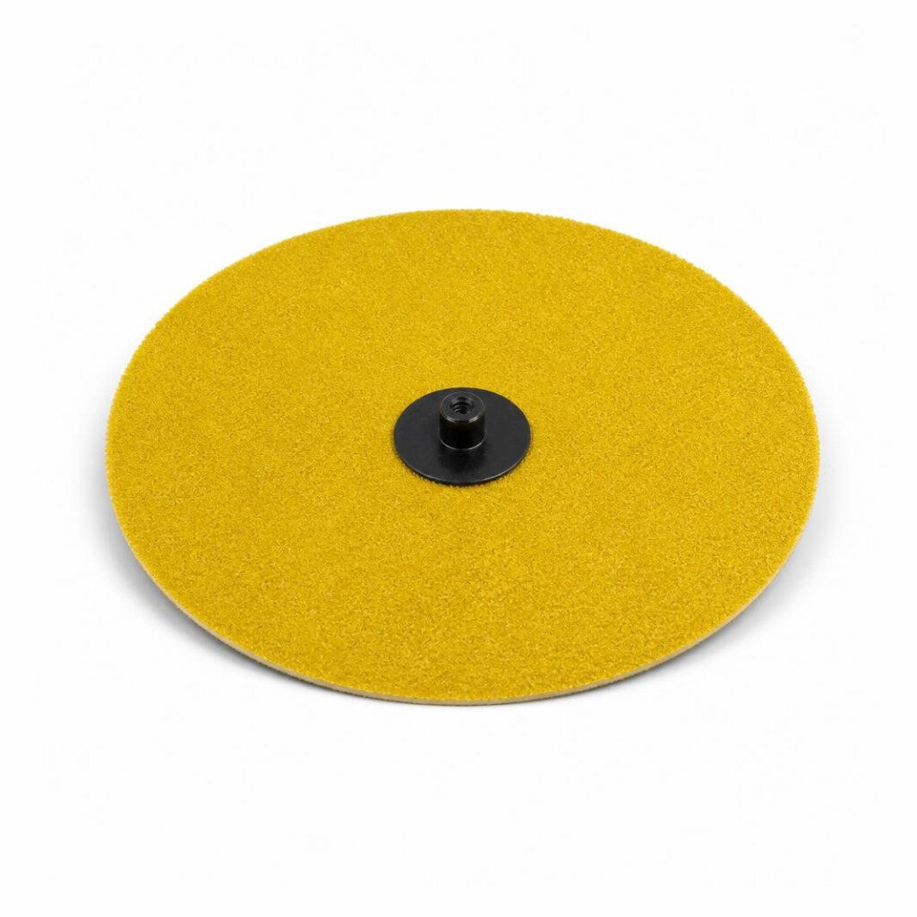 M10 5" X #60 WOOD VELCRO STICK DISC - YELLOW
