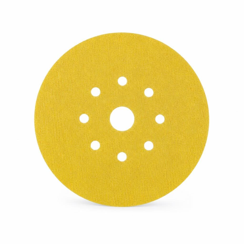 M10 5" X #240 WOOD VELCRO STICK DISC - YELLOW