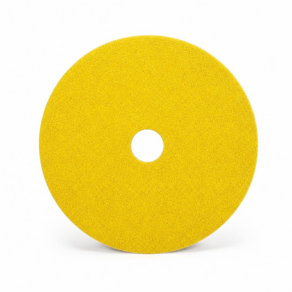 M10 5" X #320 WOOD VELCRO STICK DISC - YELLOW