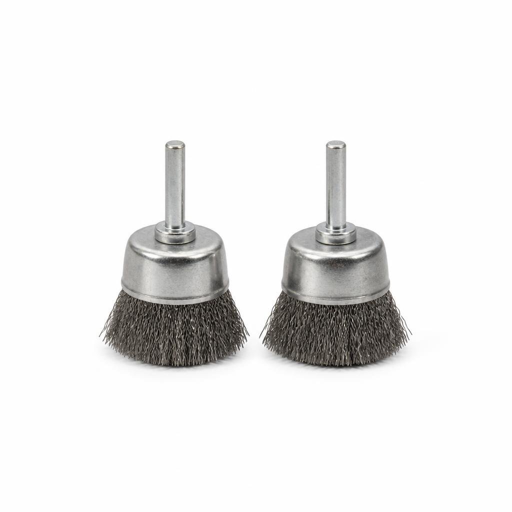 2 MK 13004-050 STEEL WIRE BRUSHES W/SHANK