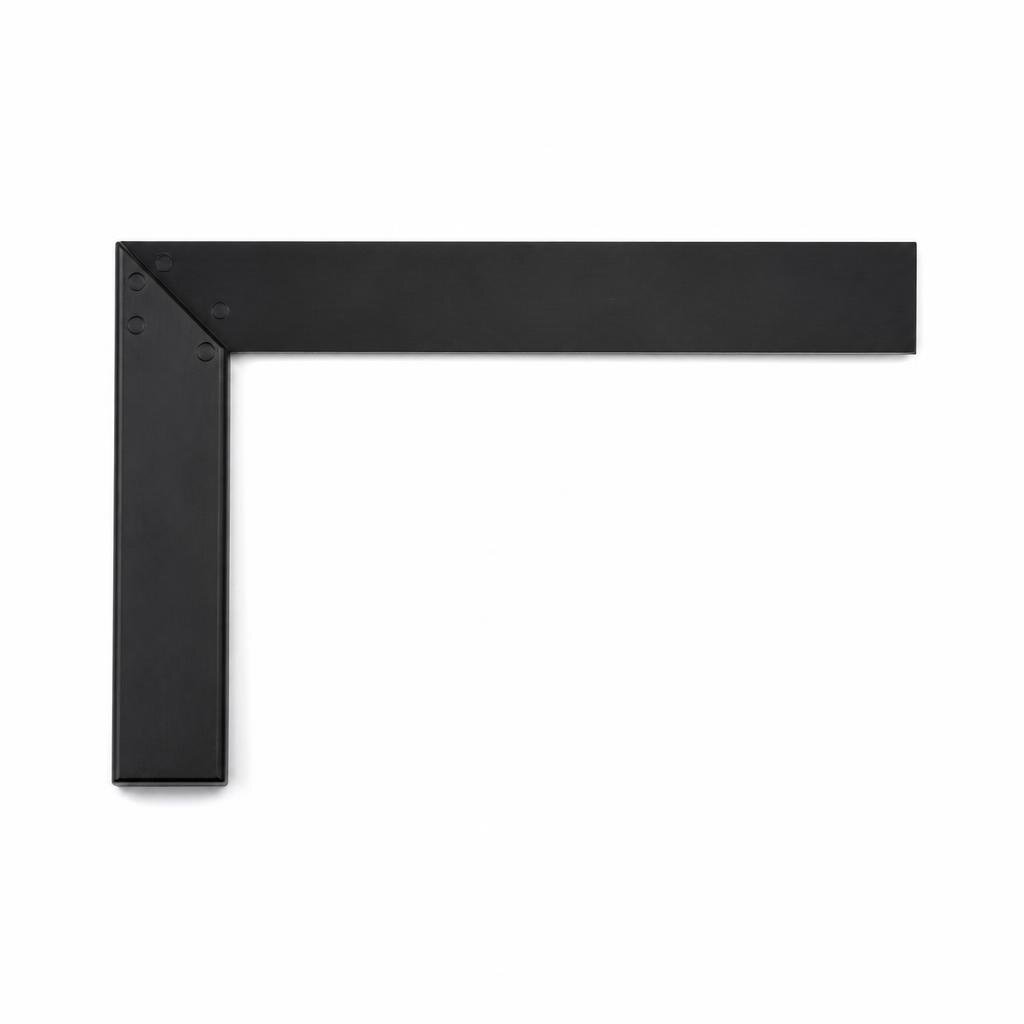 8" X 10" BLACK TRY SQUARE RULER