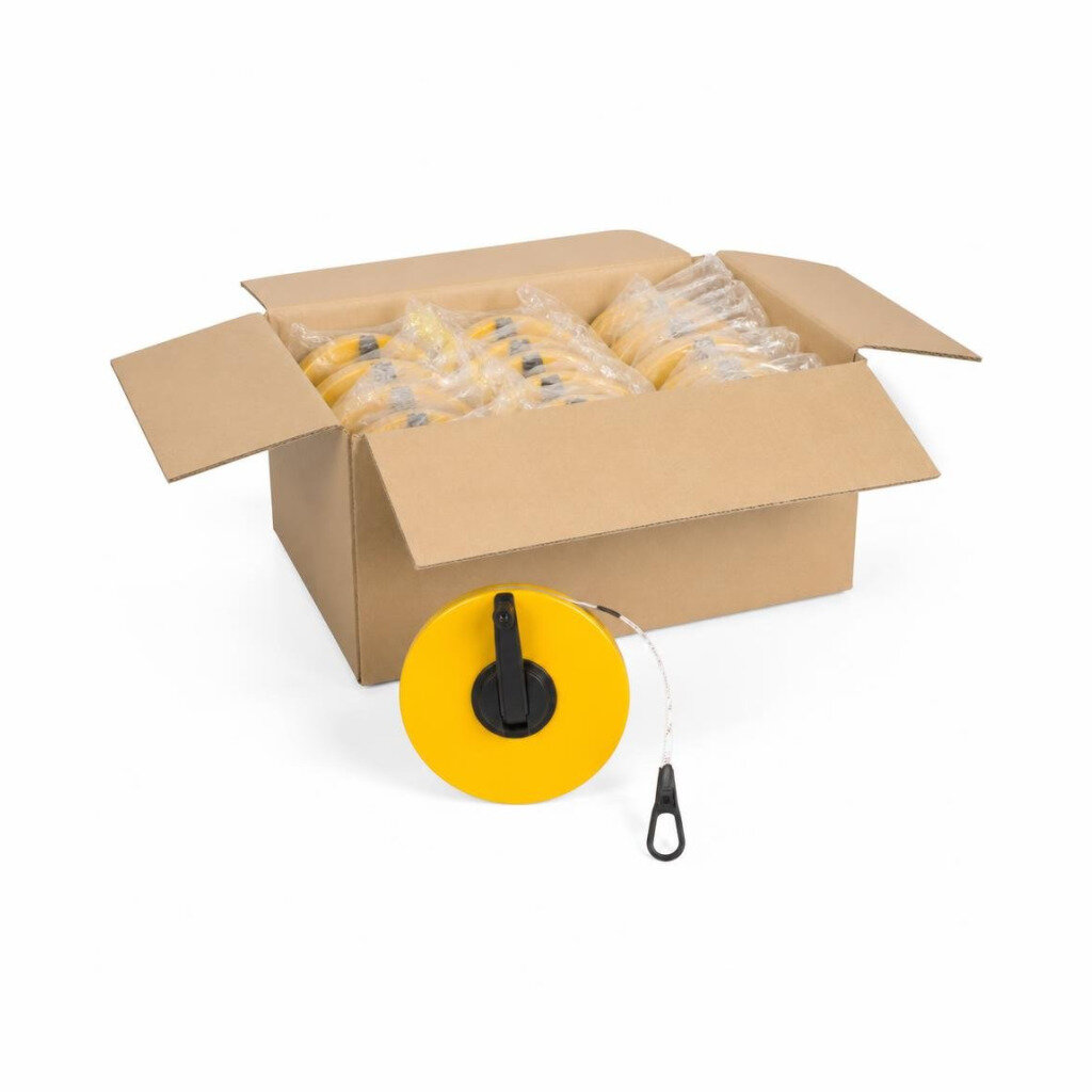 E-MAX ABT 5108 50M FIBER GLASS MEASURING TAPE - ROUND (24PCS/CTN)