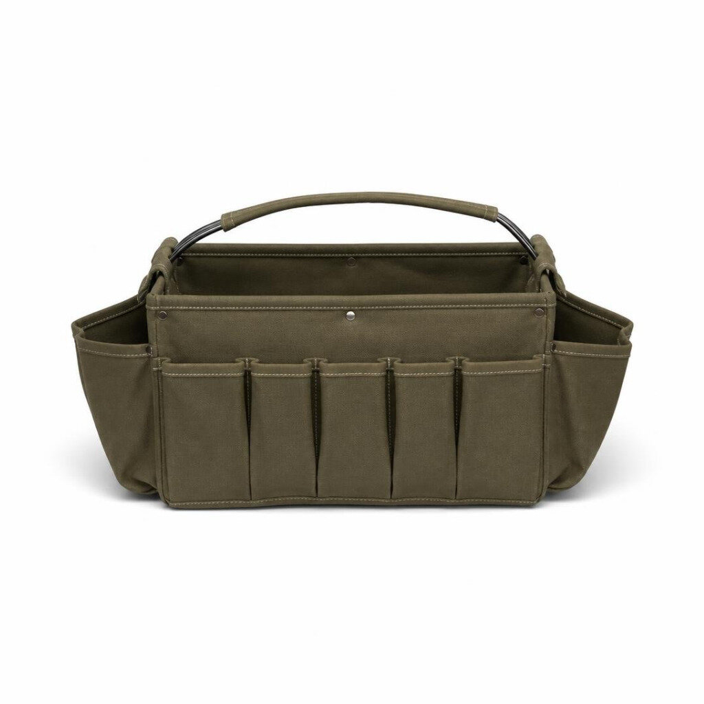 PREMIUM GREEN CANVAS NAIL BAG