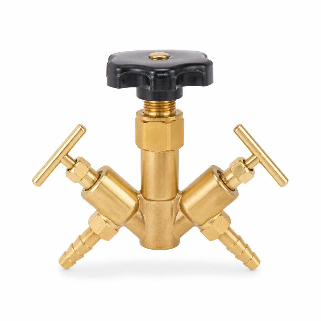 TWIN OUTLET VALVE FOR ACETYLENE REGULATOR