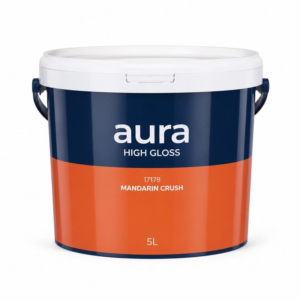 DULUX 5L AURA HIGH GLOSS - 17178 MANDARIN CRUSH