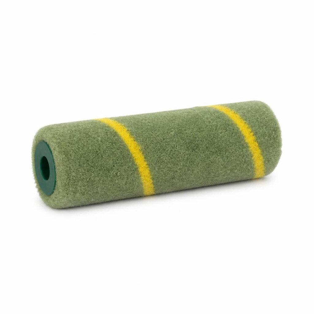 MARINI-HALA MH-7185 7" X 8MM ROUGH WOOL ROLLER REFILL (GREEN BASE YELLOW LINE)