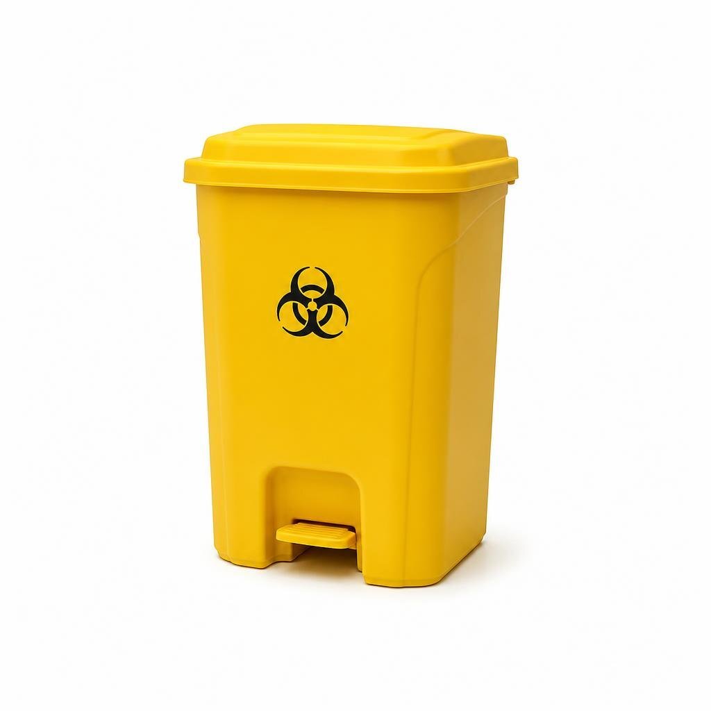 RAYACO 7454Y 45L BIOHAZARD MARKED MEDICAL STEP BIN
