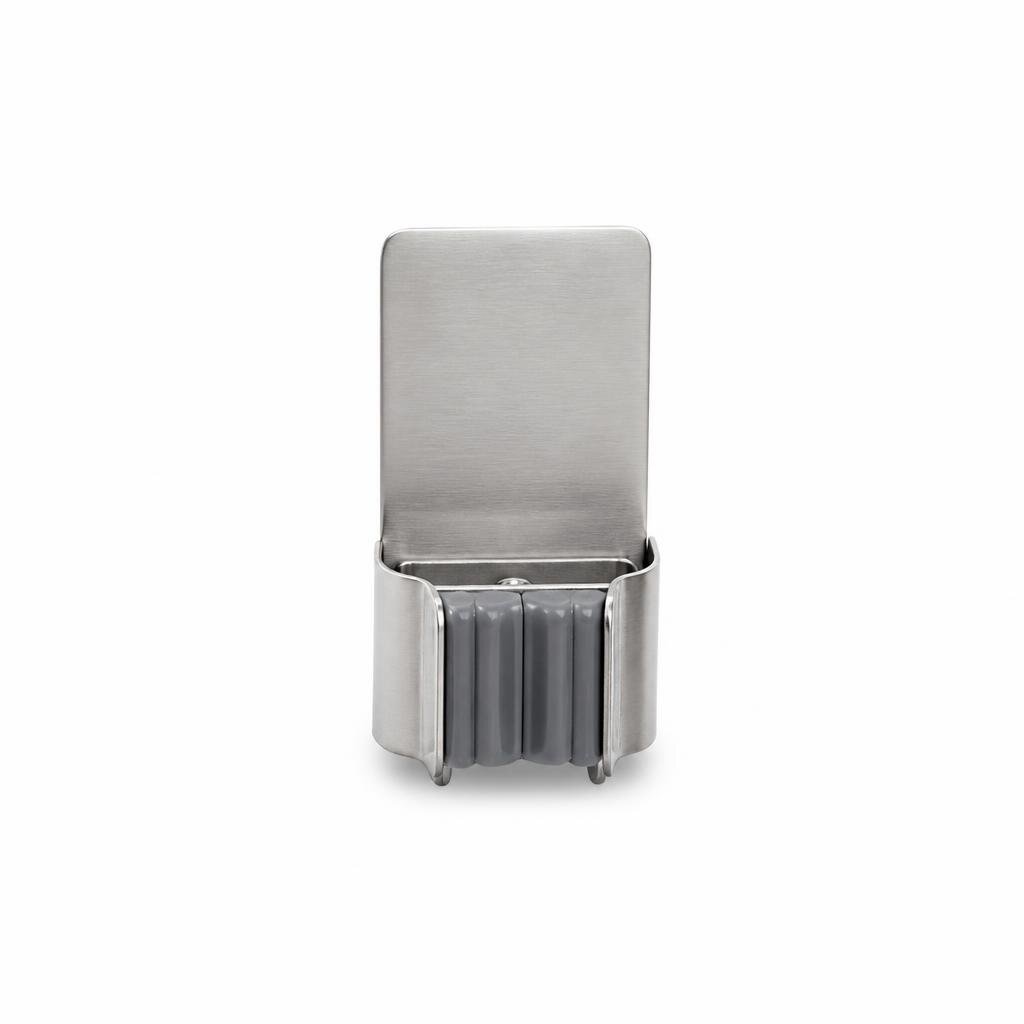 SUS304 SINGLE BROOM HOLDER WITH GLUE (GS304BHG)