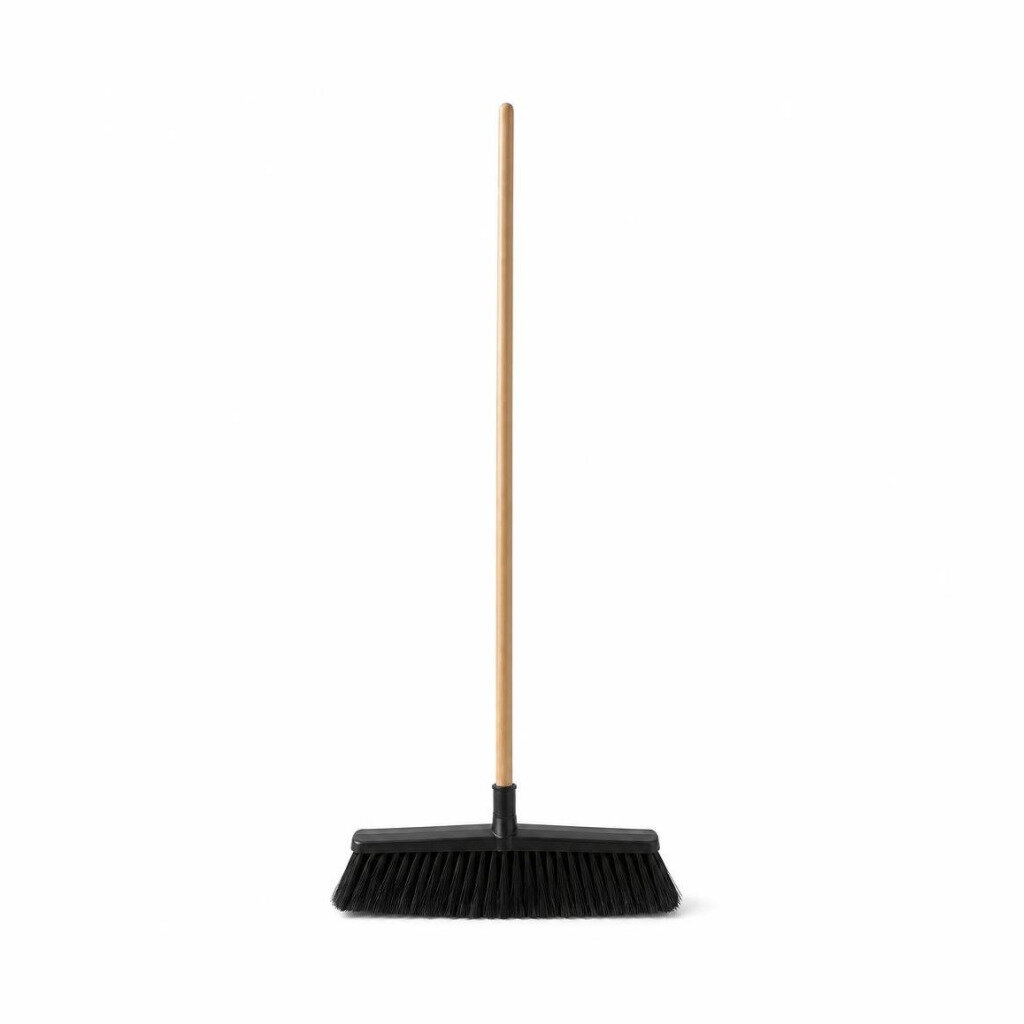 PCN R358H-H PLASTIC HARD BROOM WITH WOODEN HANDLE