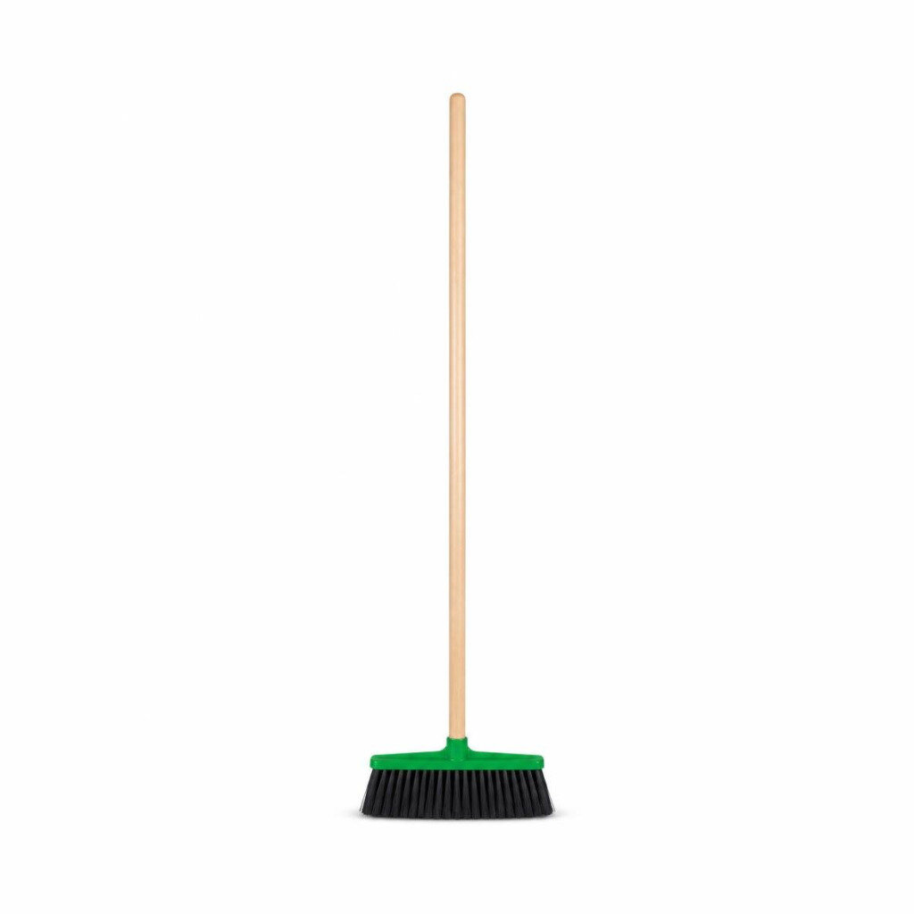PCN R613(H) PLASTIC HARD BROOM WITH WOODEN HANDLE