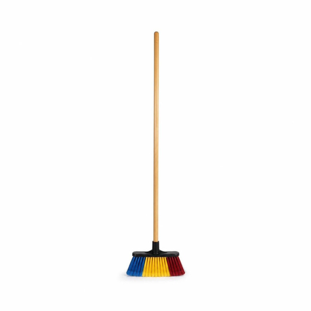 RAYACO 880 MOSAIC BROOM WITH WOODEN HANDLE
