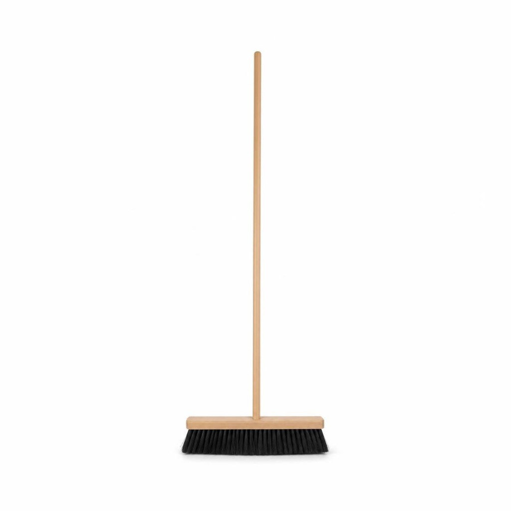 RAYACO 414P HARD NYLON BROOM WITH WOODEN HANDLE
