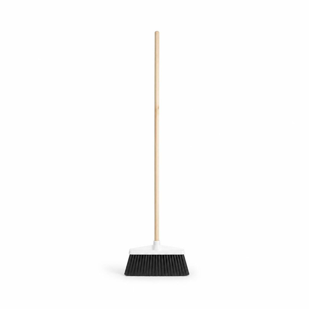 PCN 404-WS PLASTIC HARD BROOM WITH WOODEN HANDLE