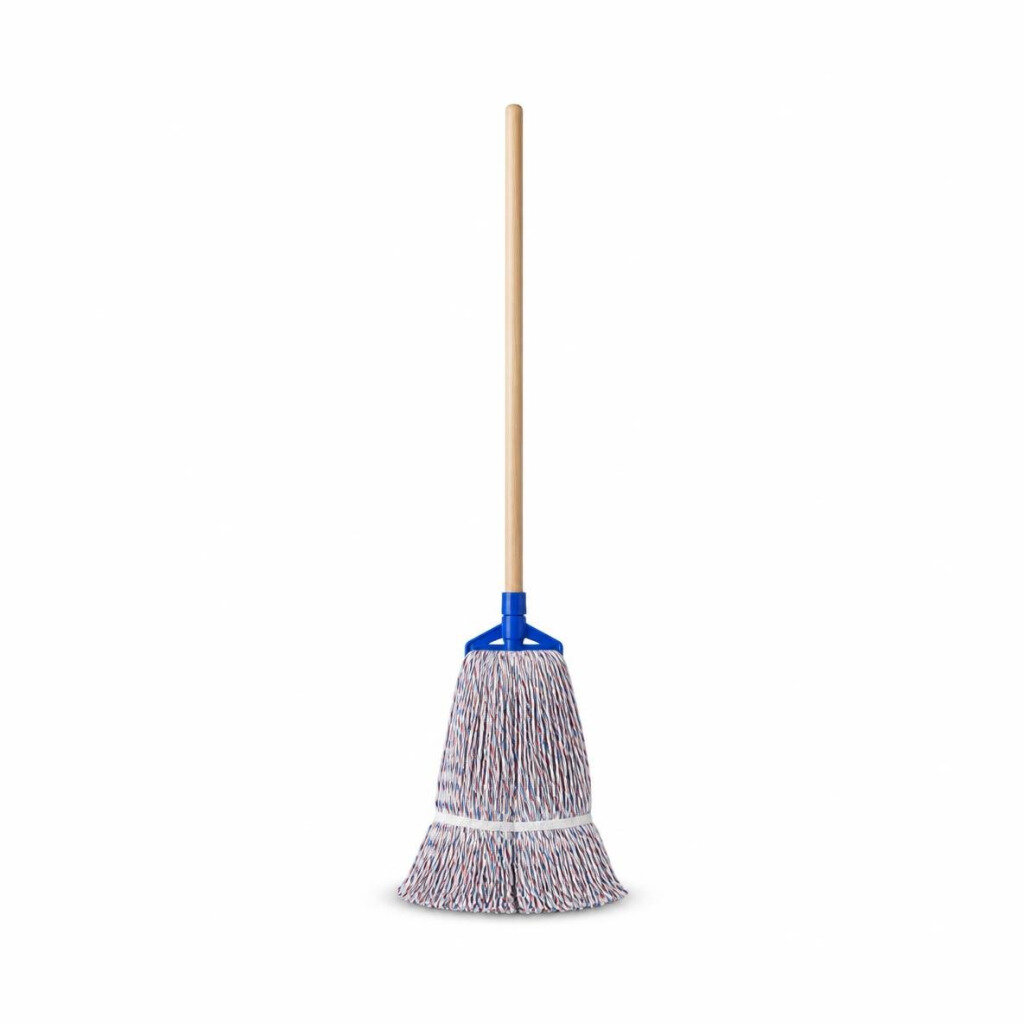 RAYACO 2055 500G DOUBLE LOCKING COLOR PURE COTTON MOP WITH WOOD HANDLE