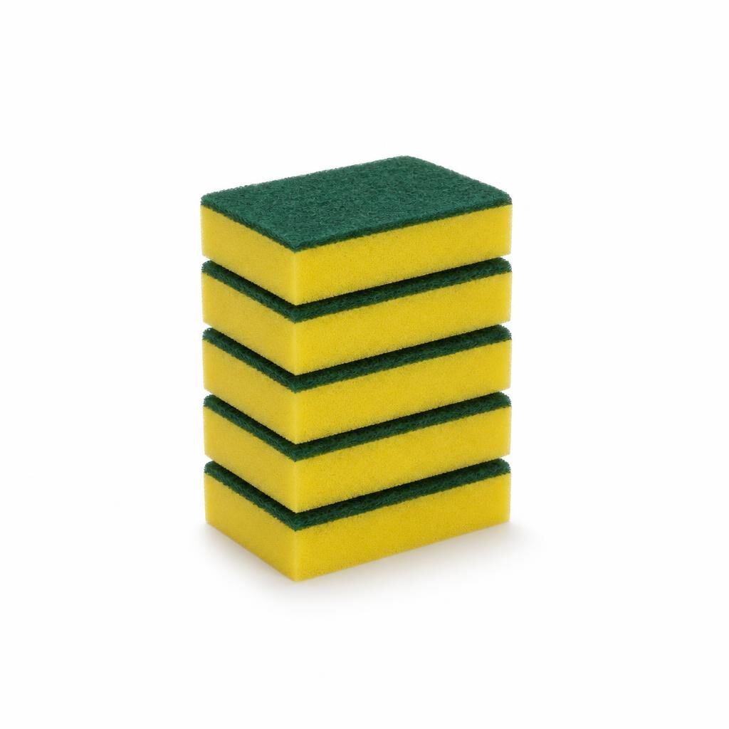 RAYACO 702 5PCS SCOURING PAD WITH SPONGE