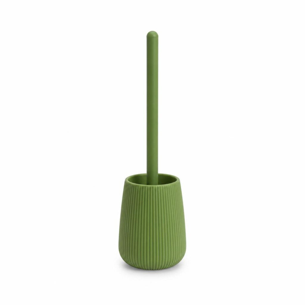 CREATIVE SILICON TOILET BOWL BRUSH-HOLDER -GREEN