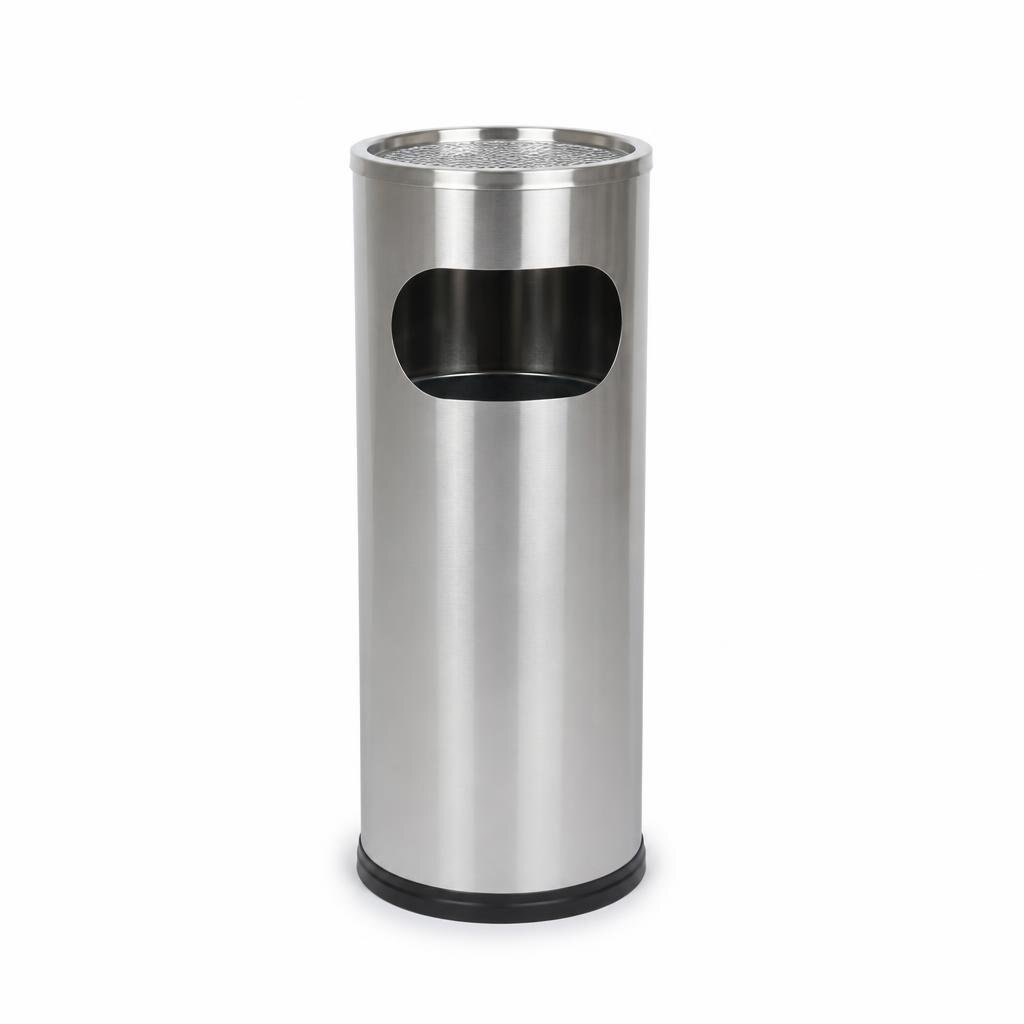 S0124 24X60CM S/S DUSTBIN WITH ASH TRAY