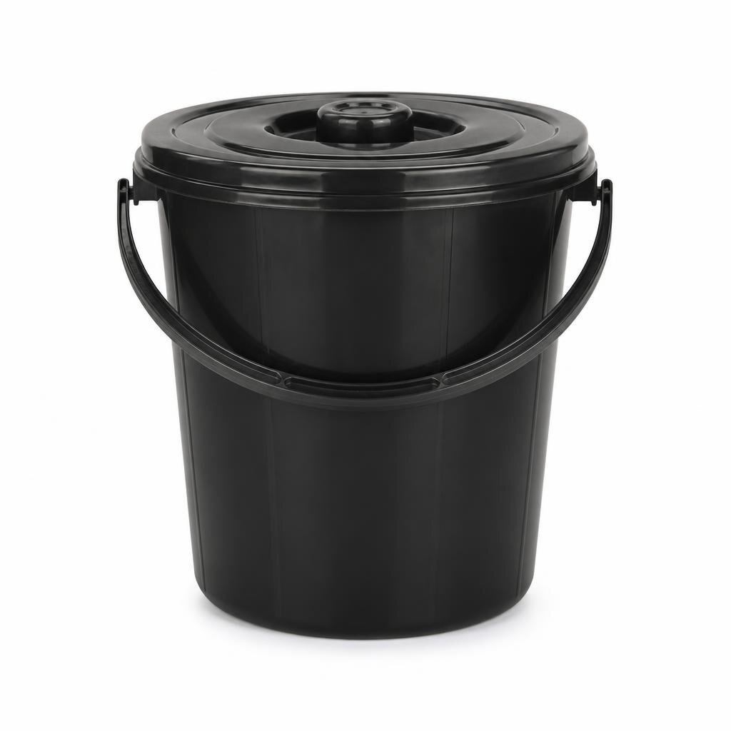 MP 90L 51 X 69CM BLACK PAIL W/COVER
