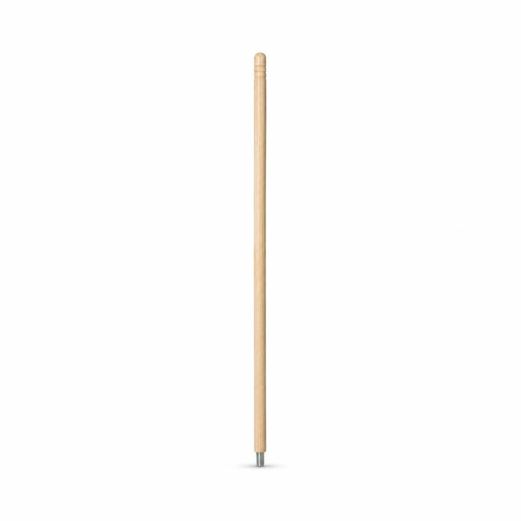 4FT SCREW WOODEN BROOM HANDLE