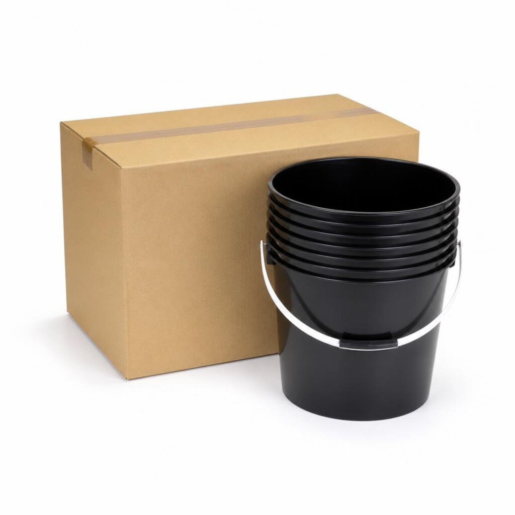 CEMENT PAIL BLACK - BIG (PVC HANDLE) (24PCS/BUNDLE)
