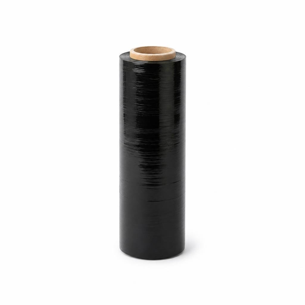 4" STRETCH FILM - BLACK