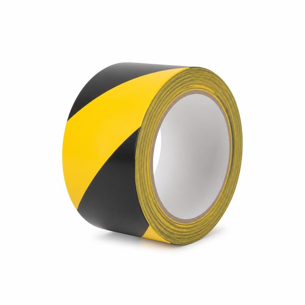 50MM X 30M FLOOR TAPE YELLOW & BLACK