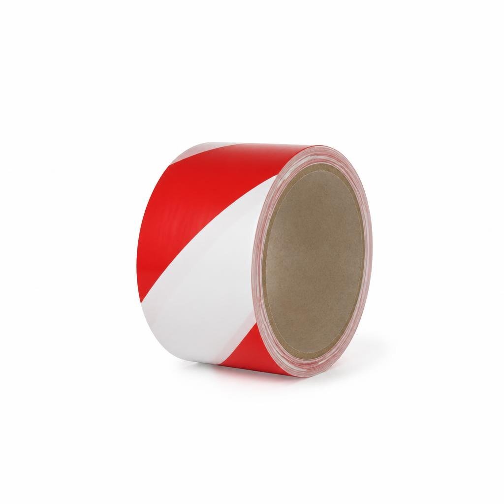 50MM X 30M FLOOR TAPE - RED & WHITE