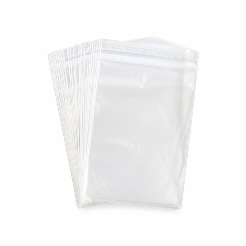 CRYSTAL CLEAR ZIPPER BAG SIZE M (15PCS)