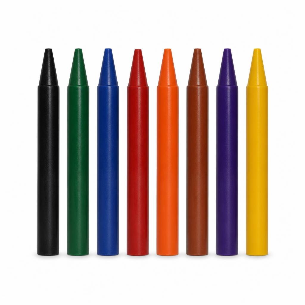 GRABBIT ASTM D-4236 8 JUMBO CRAYONS - COLOUR