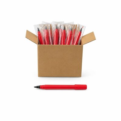 M-SHILI SL-T4877 MARKER LONG NIB - RED (10PCS/BOX)