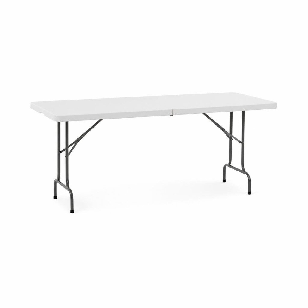 FT180 6FT FOLDING HALF TABLE 180 X 75 X 75CM