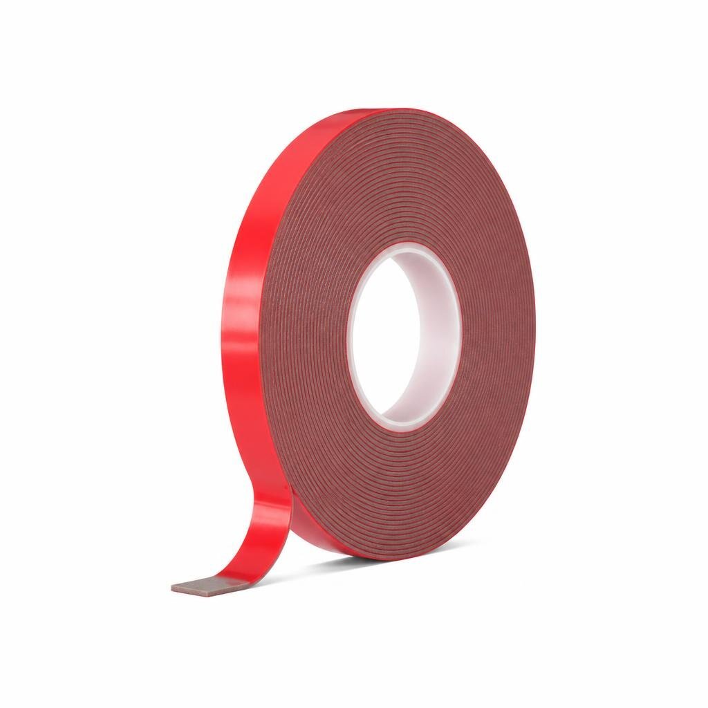 12MM X 1.5M DOUBLE SIDED ACRYLIC FOAM TAPE RED