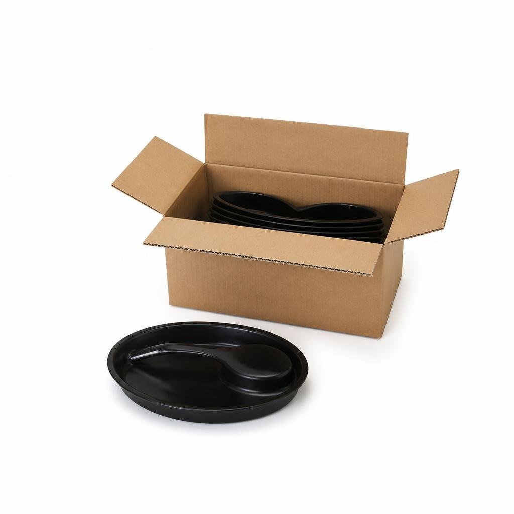 M-8203-B PVC CEMENT TRAY (ROUND) - CURVE (24PCS/BUNDLE)