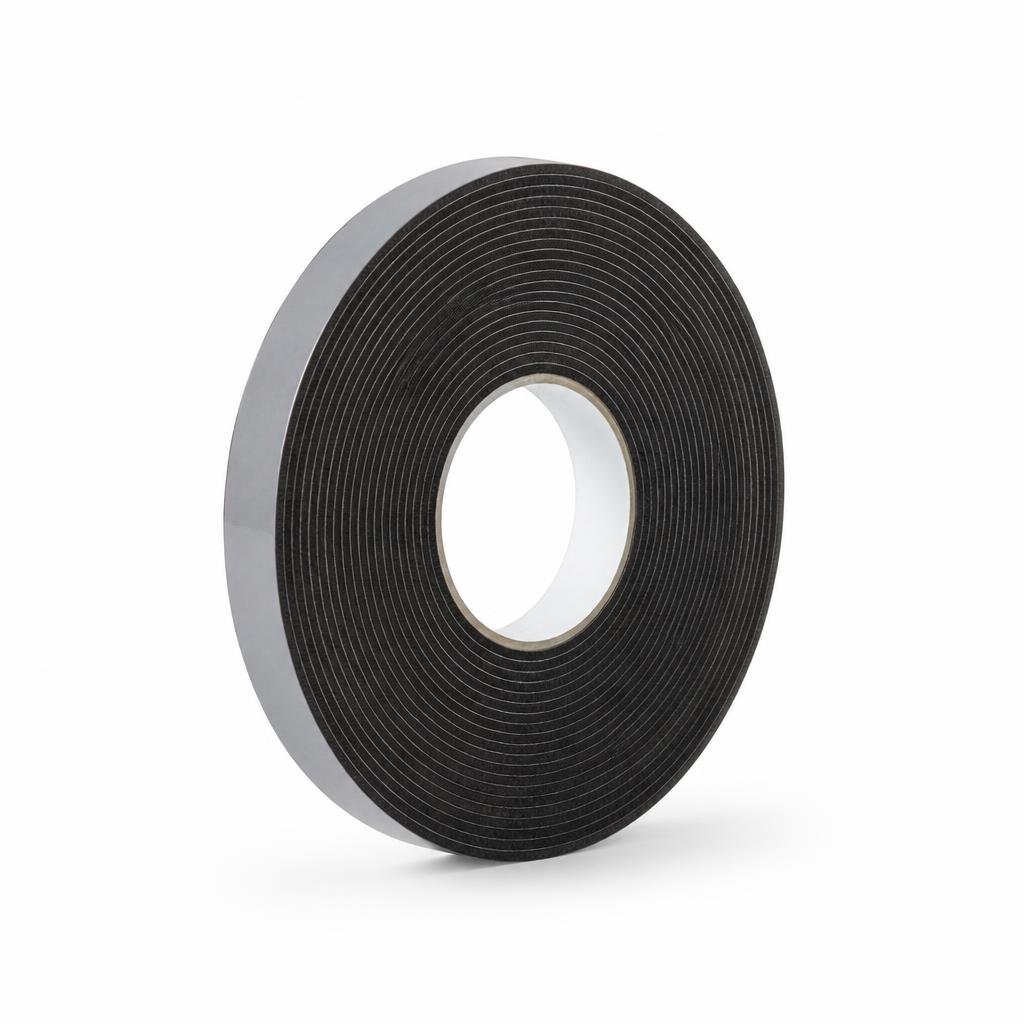 GRABBIT 12MM X 1M DOUBLE SIDED FOAM TAPE-BLACK