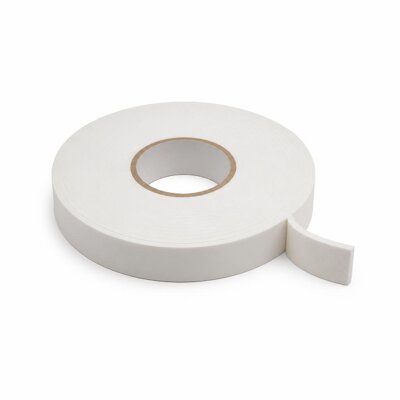 GRABBIT 12MM X 1M DOUBLE SIDED FOAM TAPE-WHITE