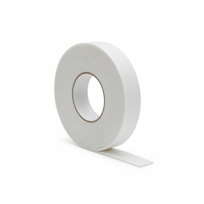 GRABBIT 24MM X 1M DOUBLE SIDED FOAM TAPE-WHITE