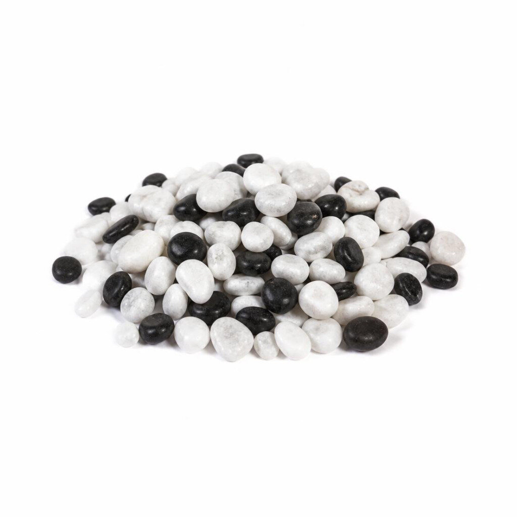 PEBBLE STONE - WHITE  BLACK #5