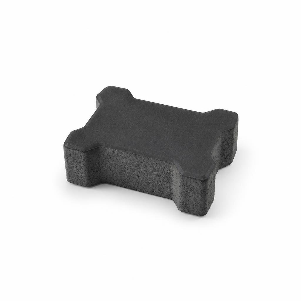 60MM INTERLOCKING CONCRETE PAVER - BLACK