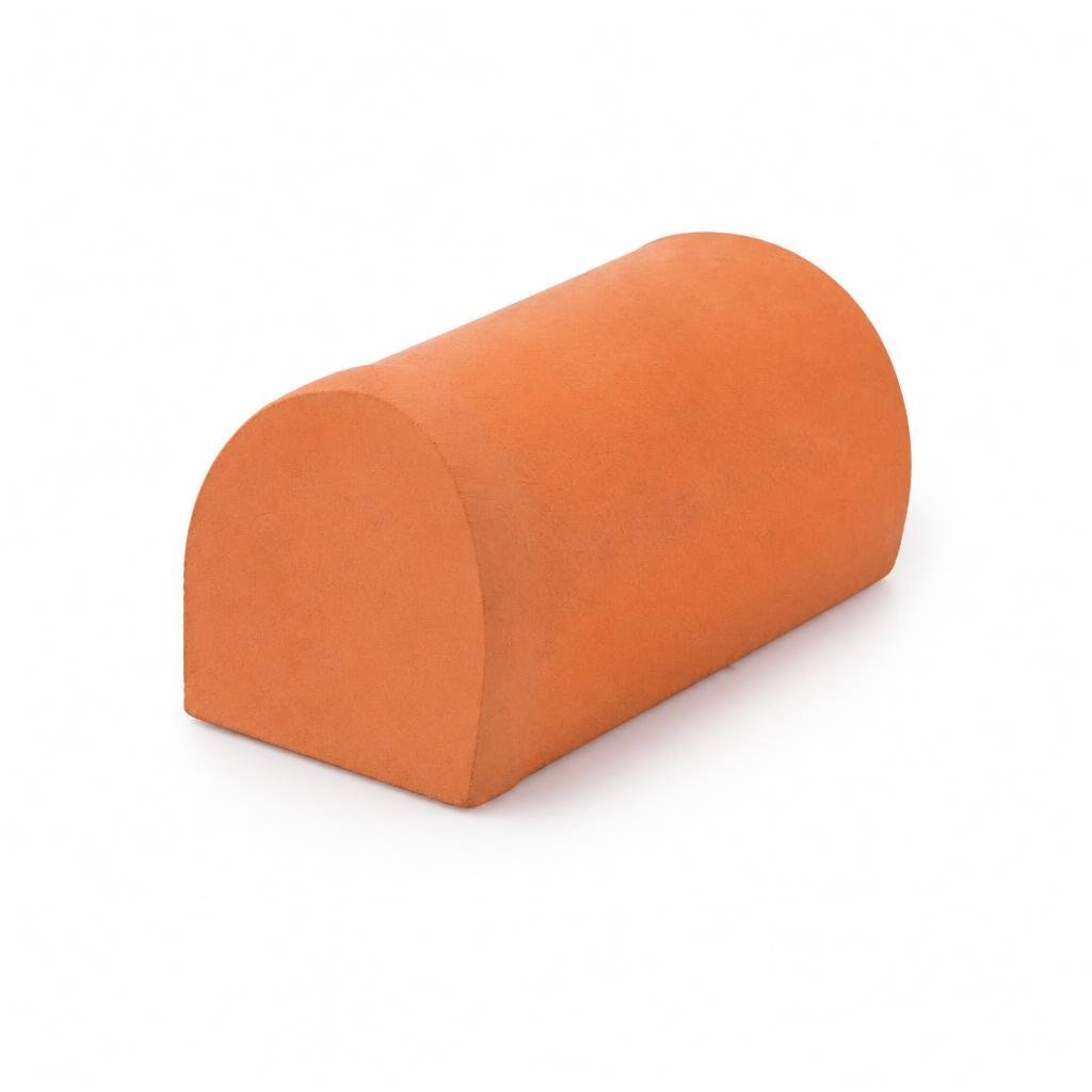 MONIER STD RIDGE TILE END - SUNKISS ORANGE 102