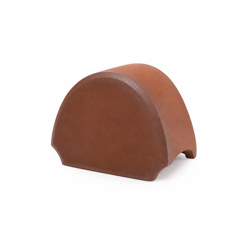 MONIER STD RIDGE TILE END - RUSSET BROWN 104