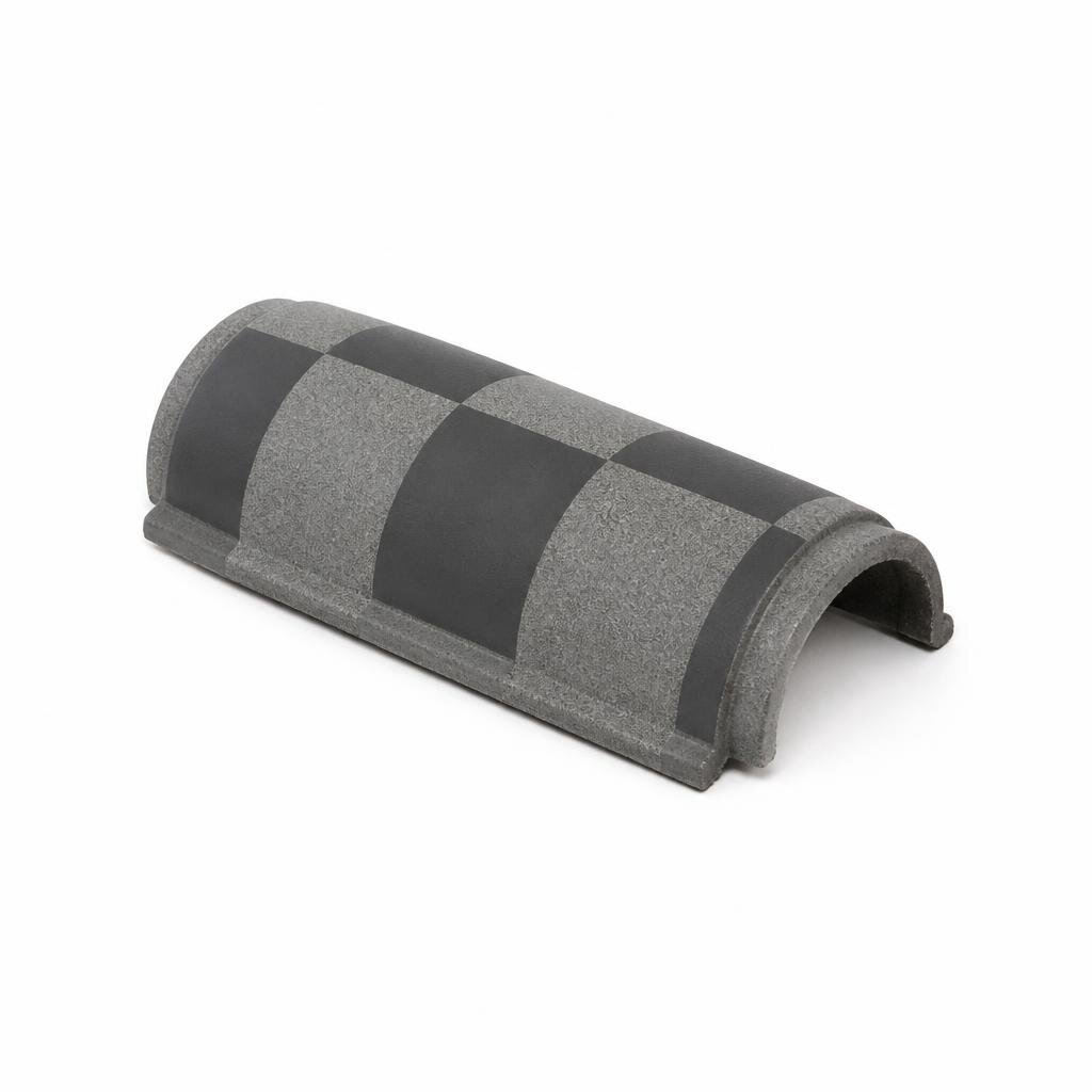 MONIER NORDICA RIDGE END TILE - CHESSBOARD GREY