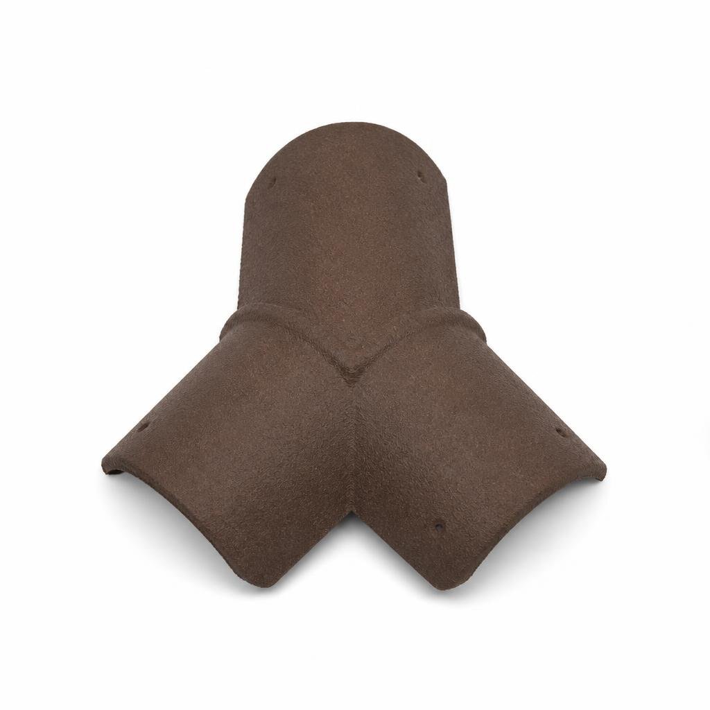 PREMIER 3 WAY ROUND RIDGE TILE - BROWN 48