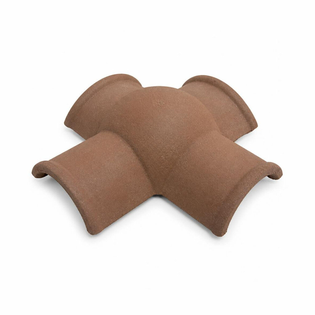 PREMIER 4 WAY ROUND RIDGE TILE - BROWN 48