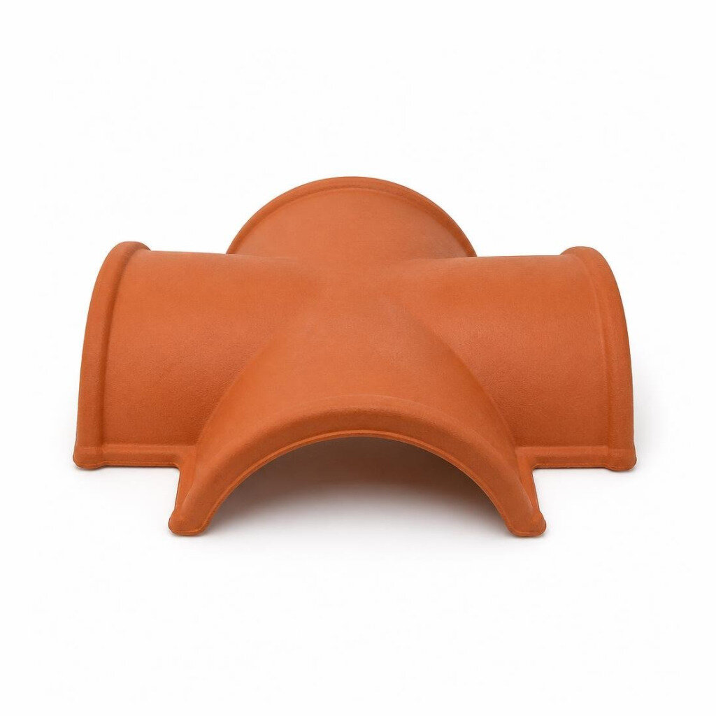 PREMIER 4 WAY ROUND RIDGE TILE - CLAY 58
