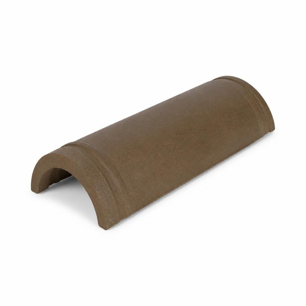 PREMIER ROUND RIDGE END TILE - BROWN 48