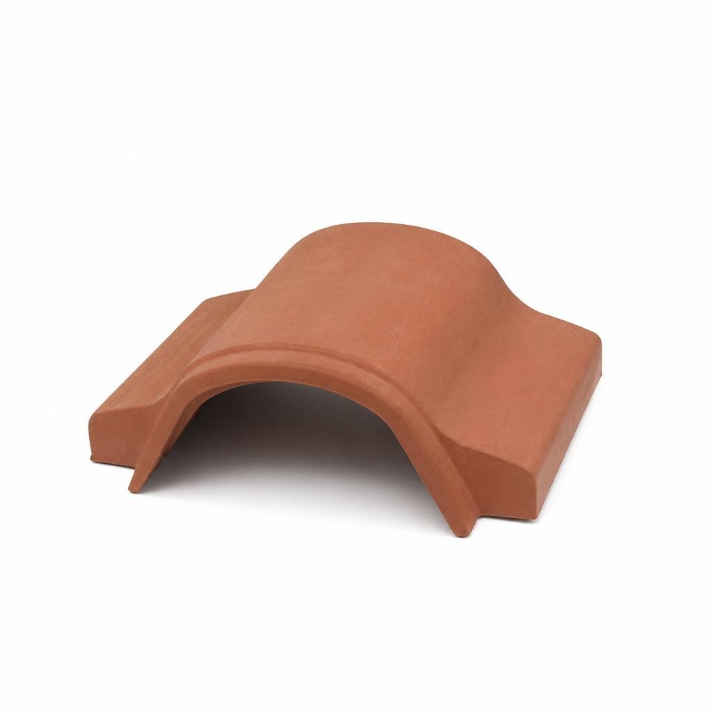 GCI UNGLAZED RIDGE CONNECTING STD TILE -NATURE RED