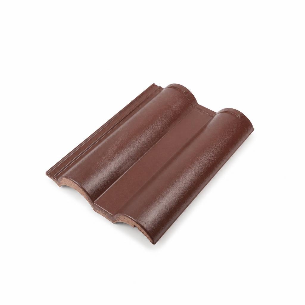 GCI GLAZED EAVES DOUBLE TILE - MAROON