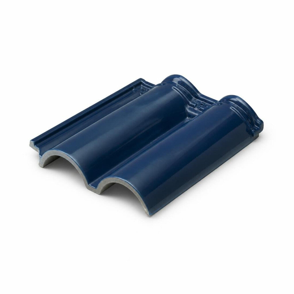 GCI GLAZED RIDGE CONNECTING DBL. TILE - OCEAN BLUE
