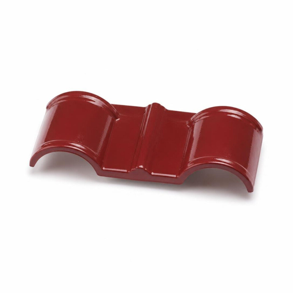 GCI GLAZED RIDGE CONNECTING DBL. TILE - MAROON