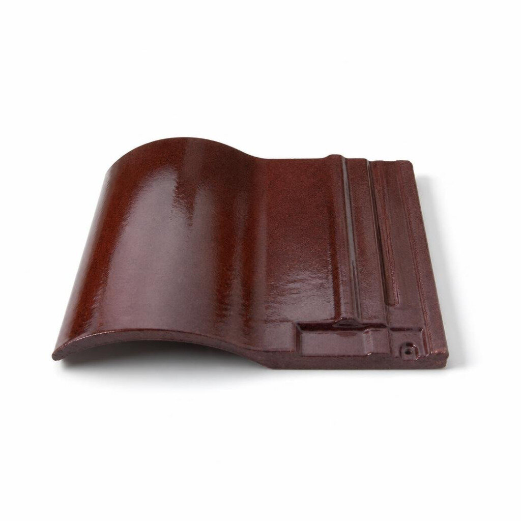 GCI GLAZED RIGHT VERGE TILE - MAROON